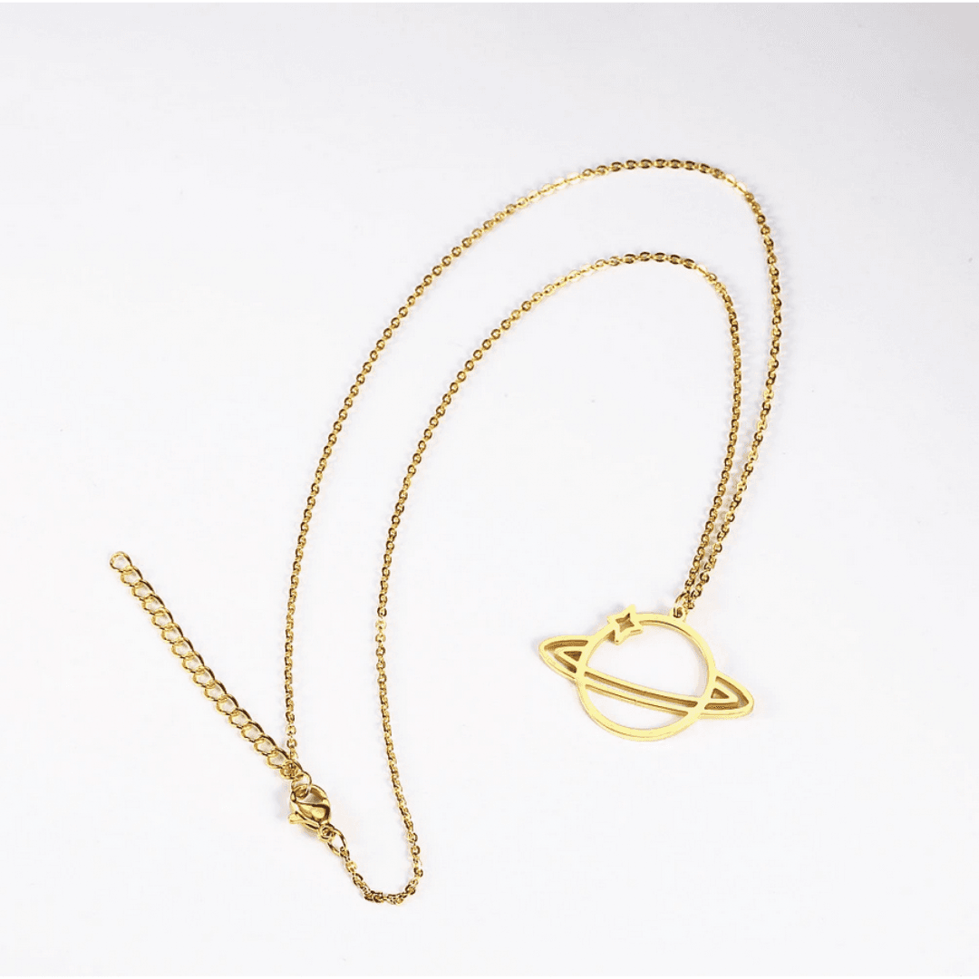 Return to Saturn Necklace - Gold