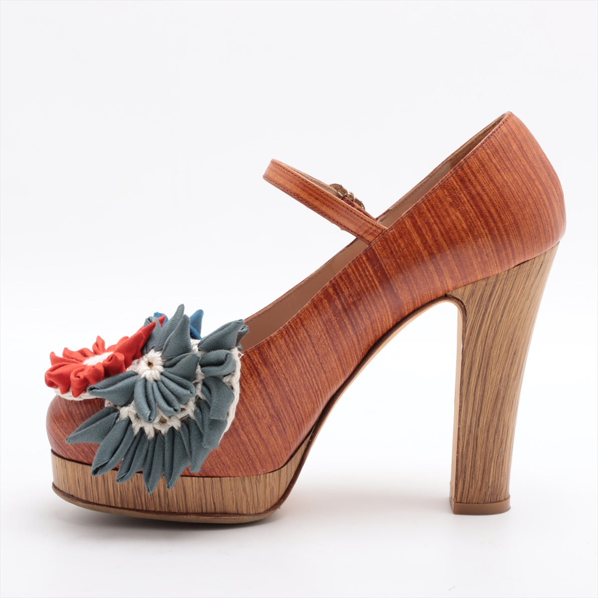 Chanel Rare Multicolor Floral Wood Pumps Limited Edition