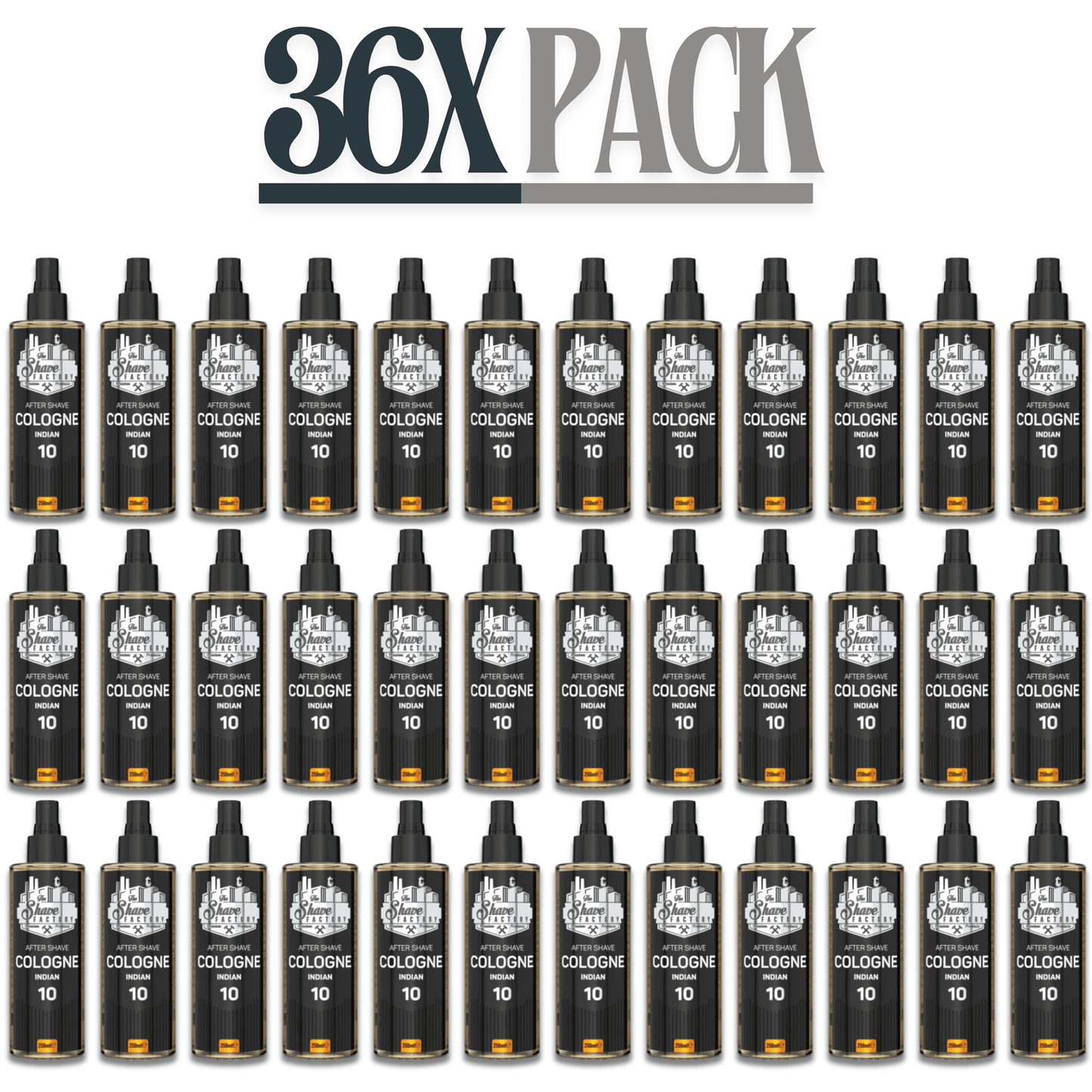 The Shave Factory After Shave Cologne 10 Indian 250ml / 8.45 oz Multipack