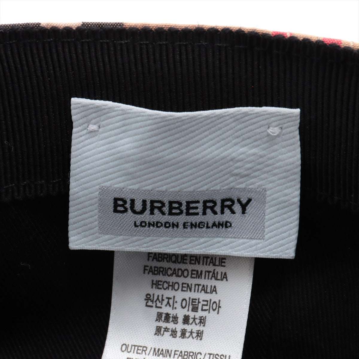 Burberry TB Logo Nova Check Cap Beige