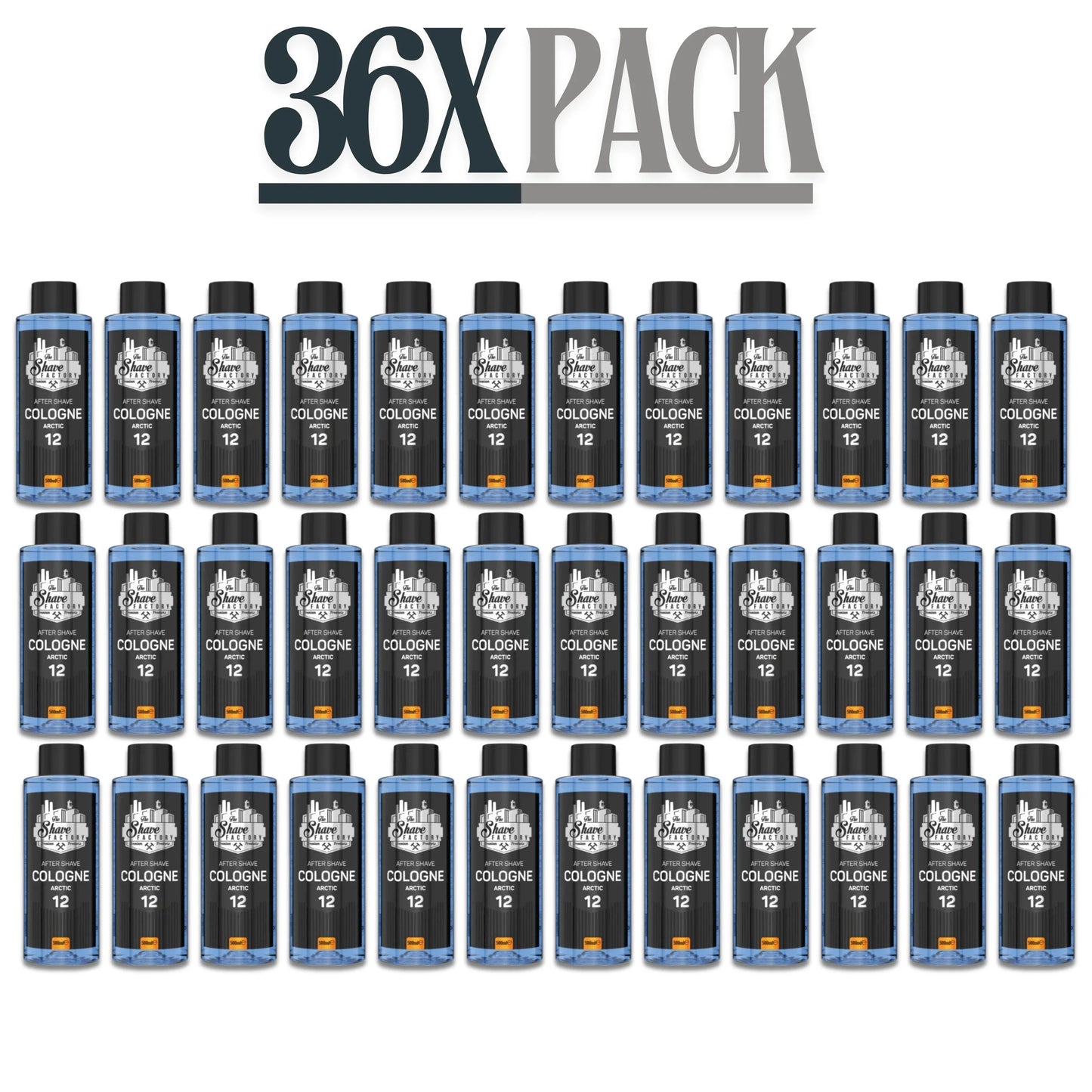 The Shave Factory After Shave Cologne 12 Arctic 500ml / 16.9 oz Multipack