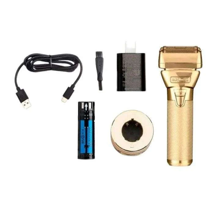 BaByliss Pro GoldFX FXONE Double Foil Shaver With Battery & Charging Base