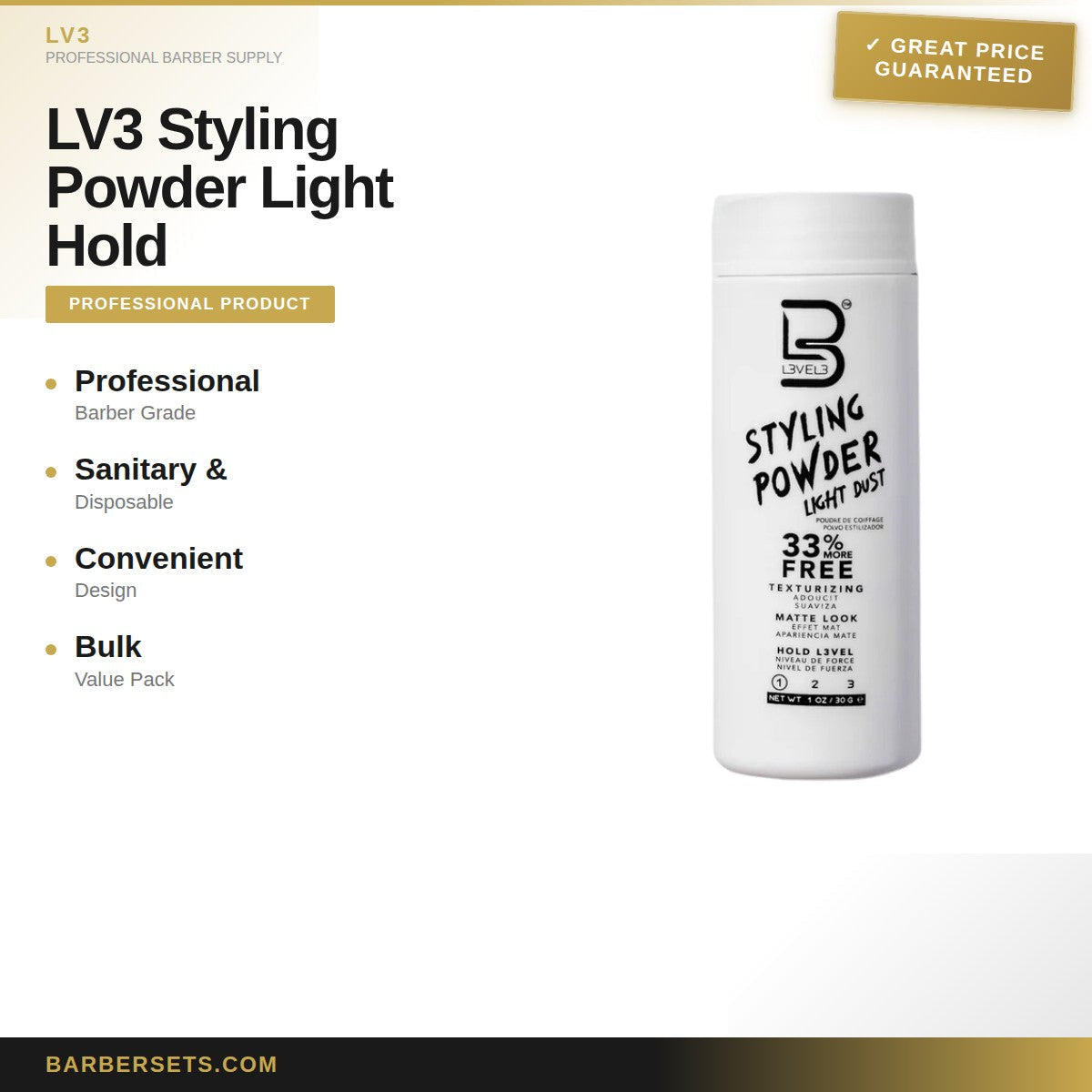 LV3 Styling Powder Light Hold 30gr