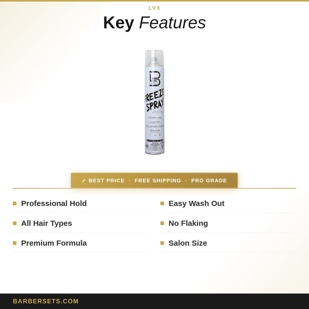 LV3 HAIR SPRAY FREEZE 400ML