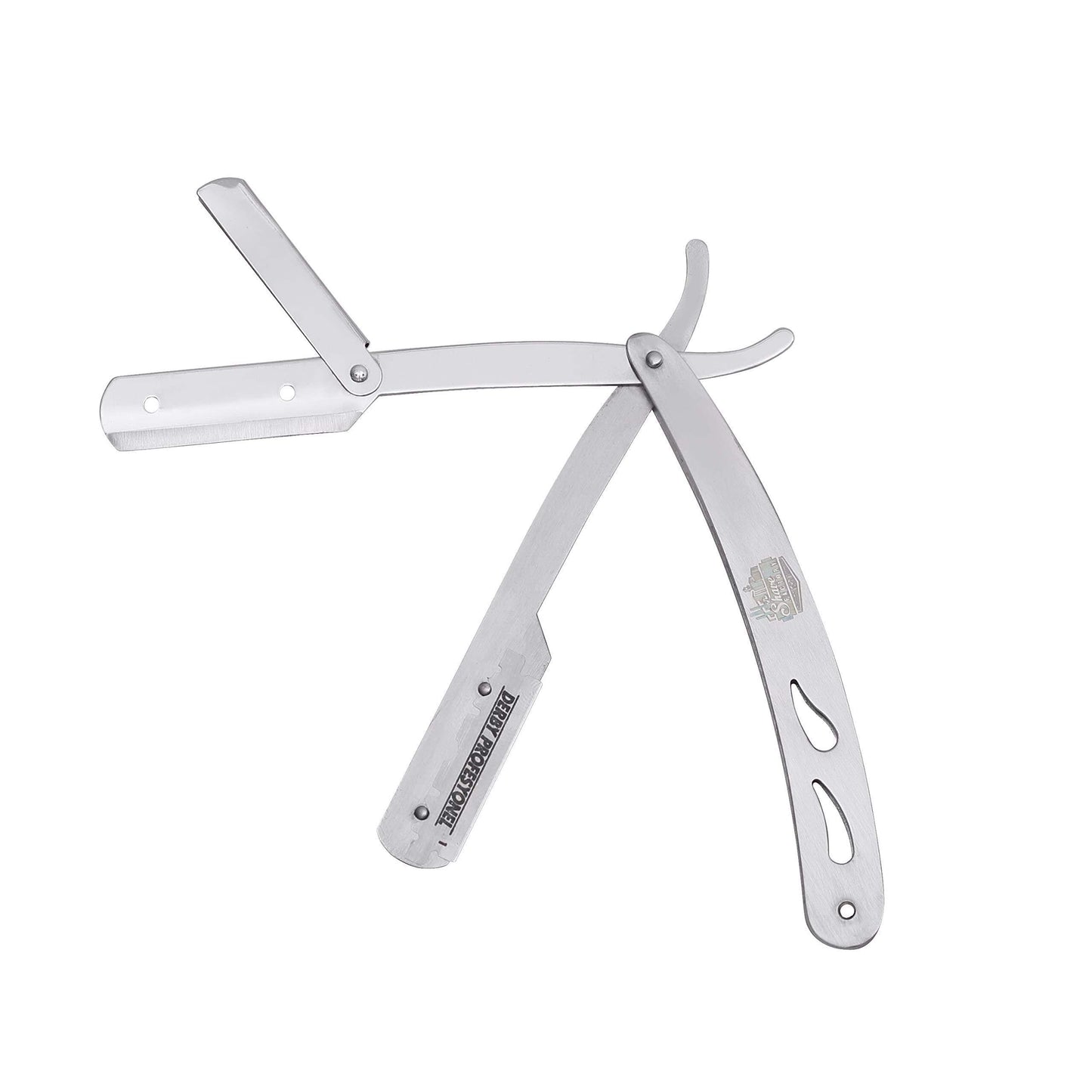 The Shave Factory Straight Edge Razor Kit (Steel Razor / 300 Derby Premium Single Edge Razor Blades) - BarberSets