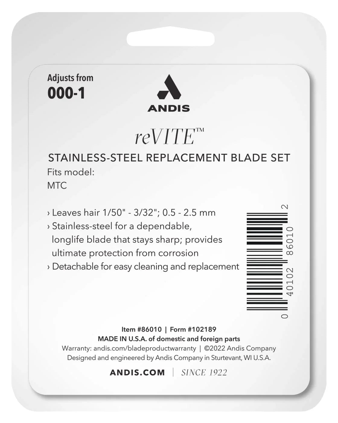 Andis ReVite Replacement Taper Blade