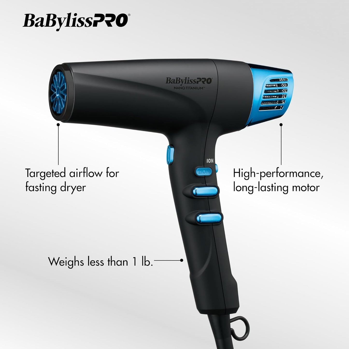BaBylissPRO BaByliss Pro Limited-Edition Nano Titanium Professional High-Speed Dual Ionic Dryer