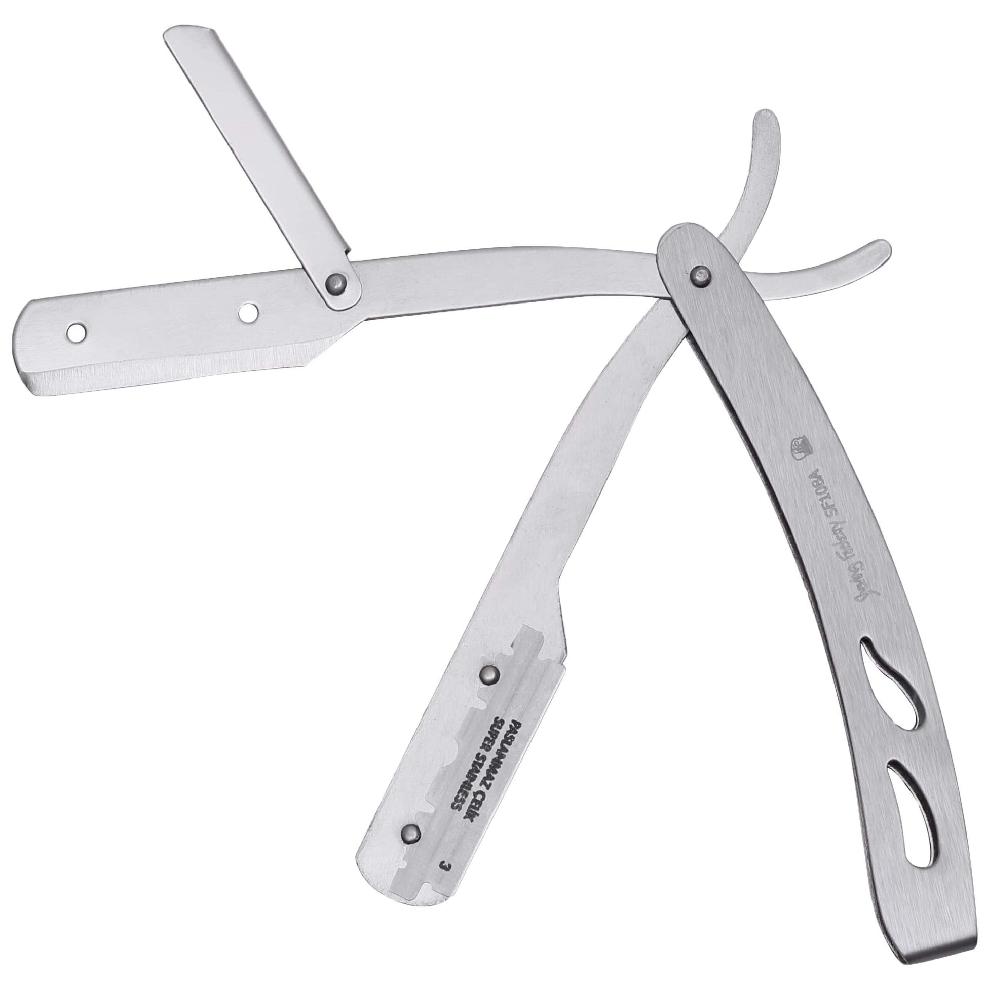 The Shave Factory Straight Edge Razor Kit (Matte / 200 Derby Premium Single Edge Razor Blades) - BarberSets