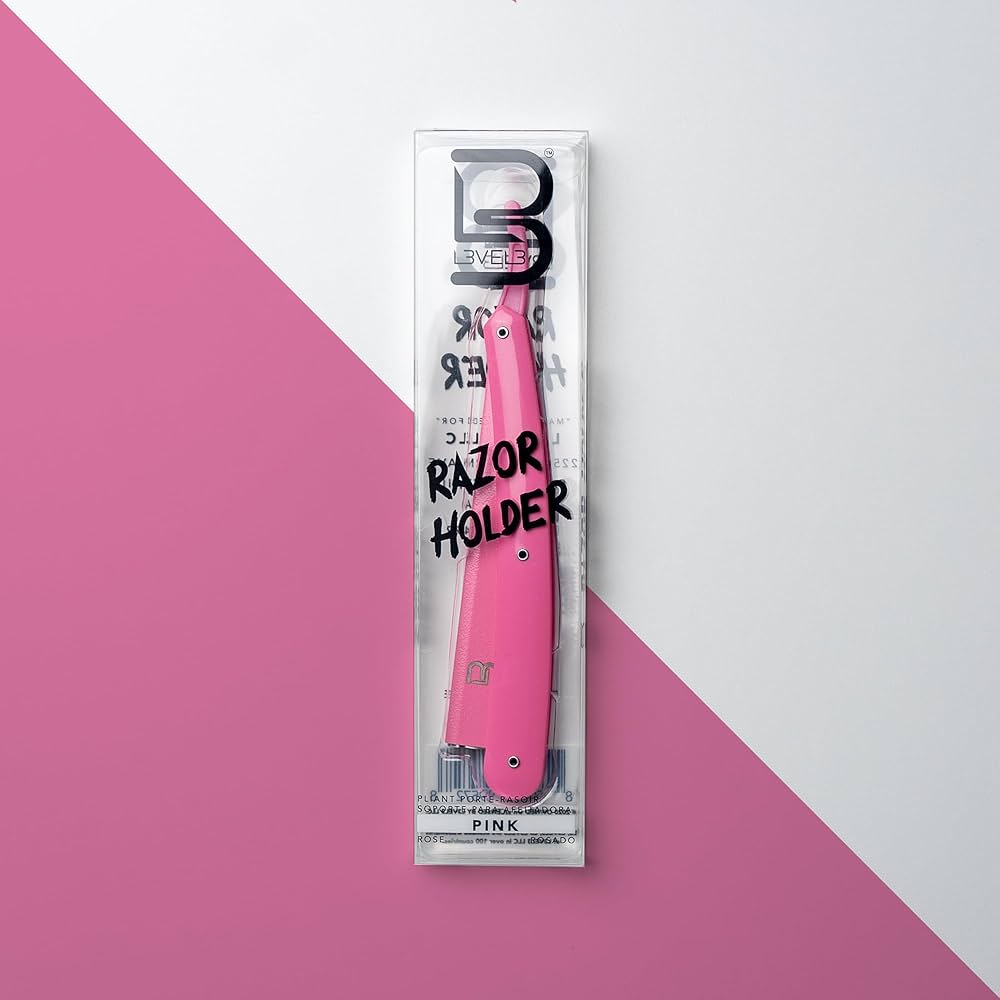 L3VEL3 Straight Professional Razor - Pink