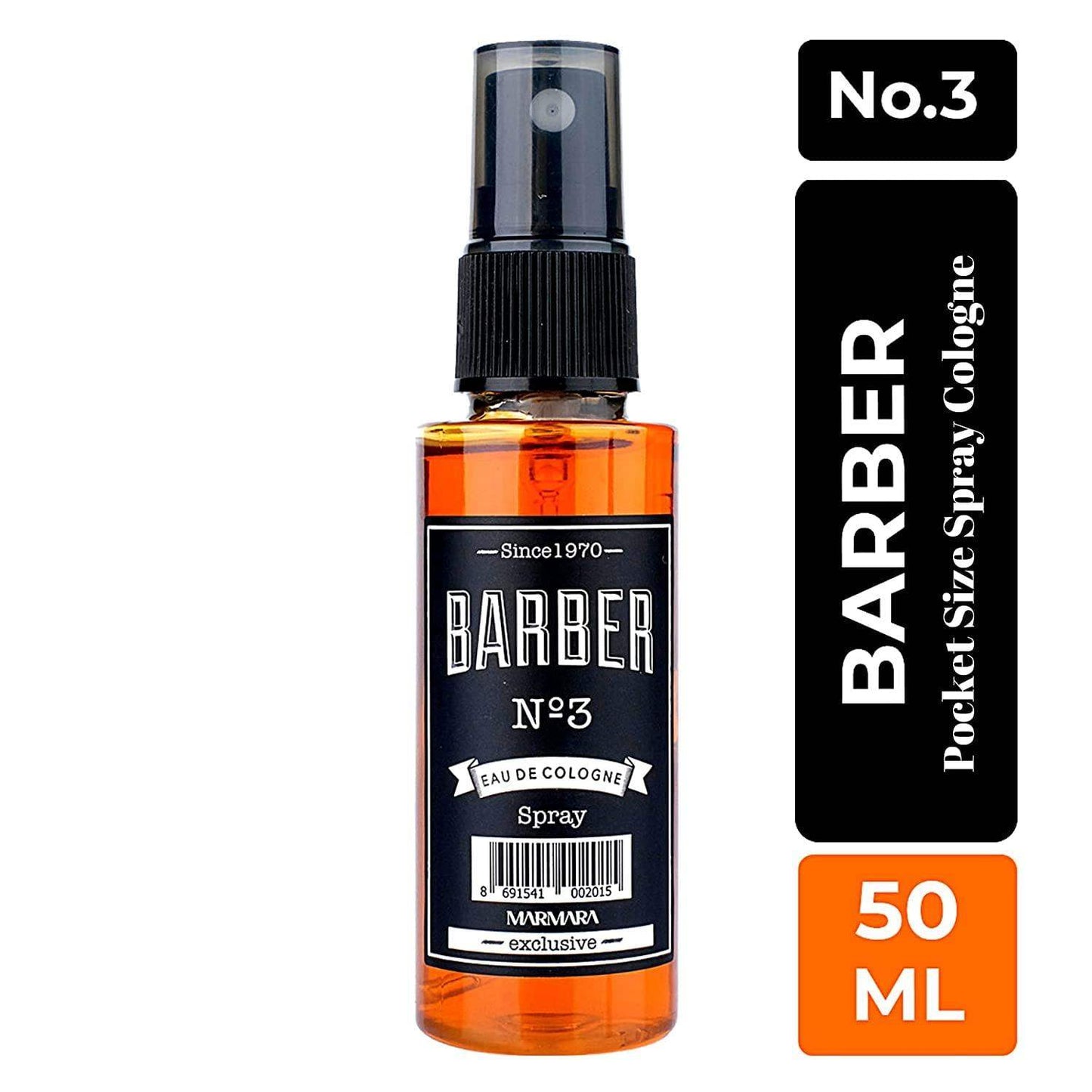 The Shave Factory Straight Edge Razor Kit (Black/Barber No3 Cologne 50ml / 100 Derby Premium Single Edge Razor Blades) - BarberSets