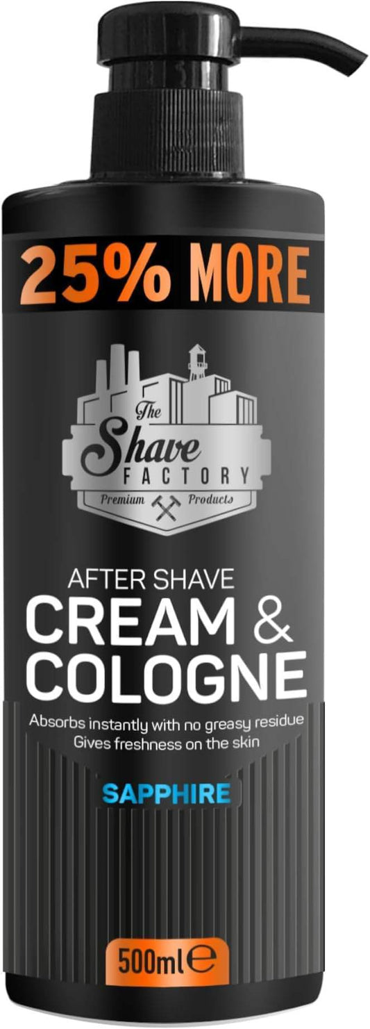 The Shave Factory After Shave Cream & Cologne 2 in 1 Sapphire 16.9 oz Multipack