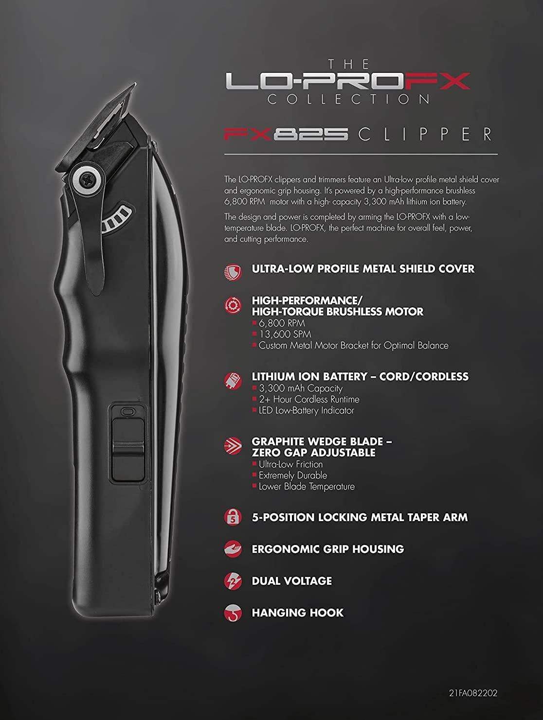 BABYLISS PRO FX825 LO-PROFX High-Performance Low Profile Clipper - BarberSets