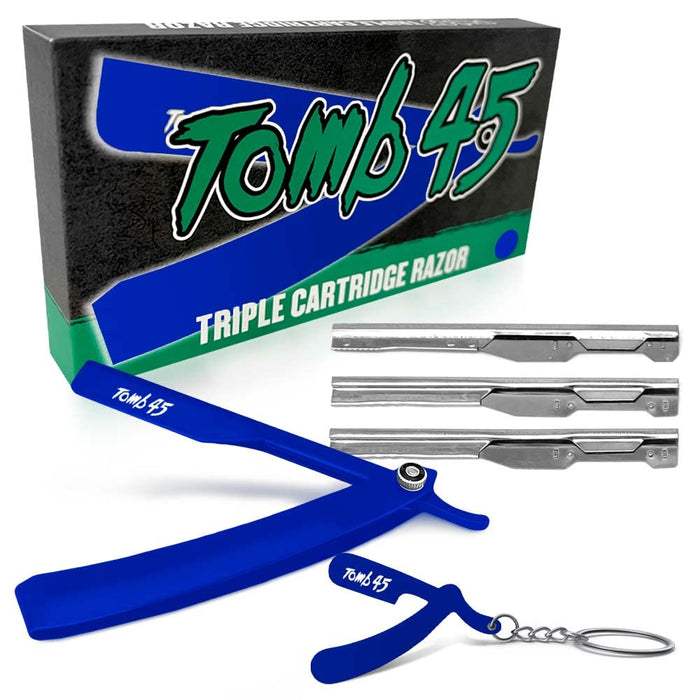 Tomb45 Triple Cartridge Razor Holder - Blue