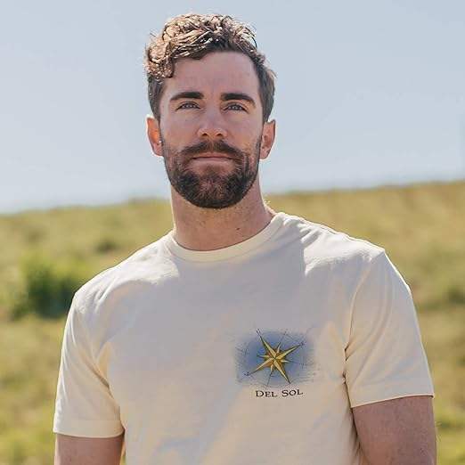 Men Classic Crew Tee - Lost Atlas by DelSol for Men - 1 Pc T-Shirt (Large)