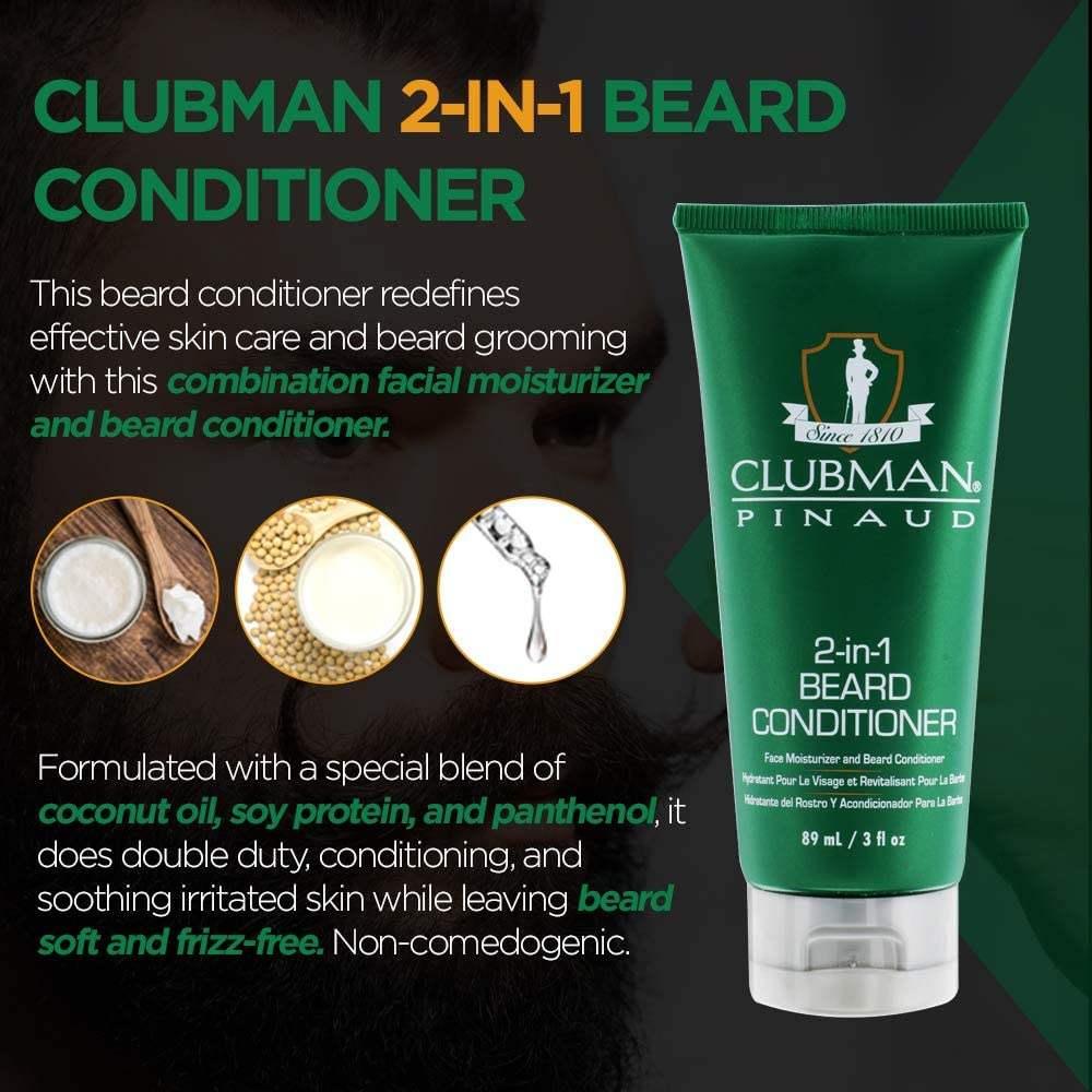 Clubman 2-in-1 Beard Conditioner and Face Moisturizer 85g / 3 oz