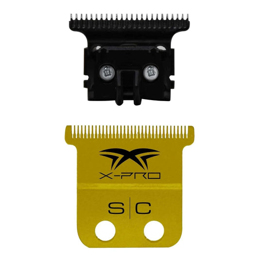 StyleCraft Replacement Fixed X-Pro Precision Gold Trimmer Blade with Black Diamond Carbon DLC Set