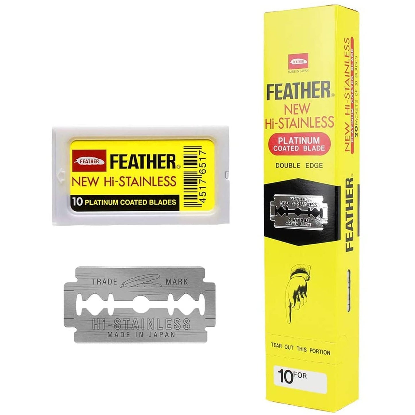 Feather Double Edge Blades, 200 Count