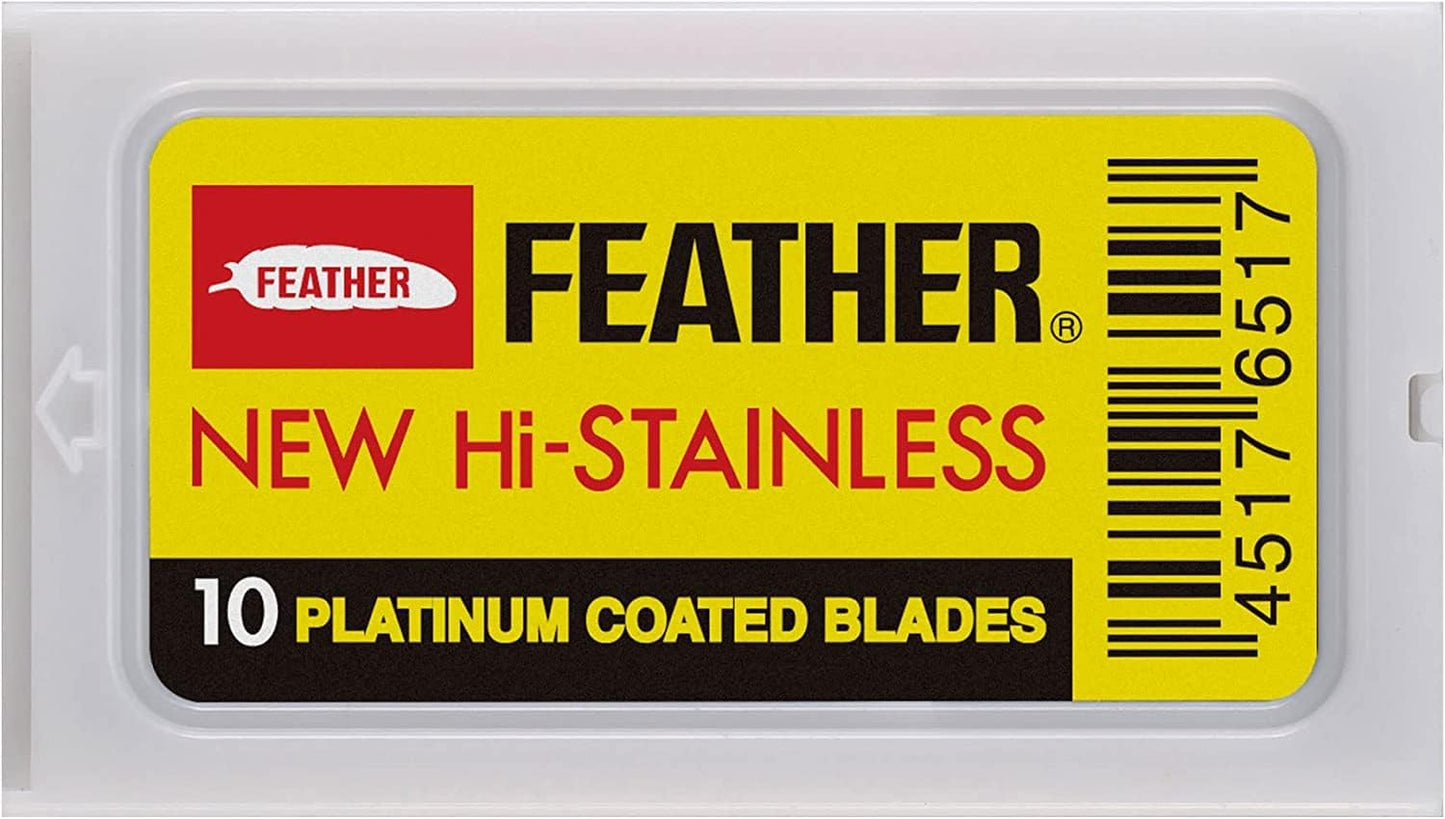 Feather Hi-Stainless Double Edge Blades, 50 Count