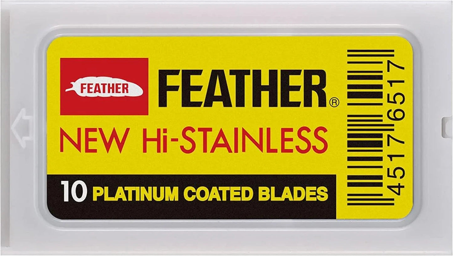 Feather Hi-Stainless Double Edge Blades, 50 Count