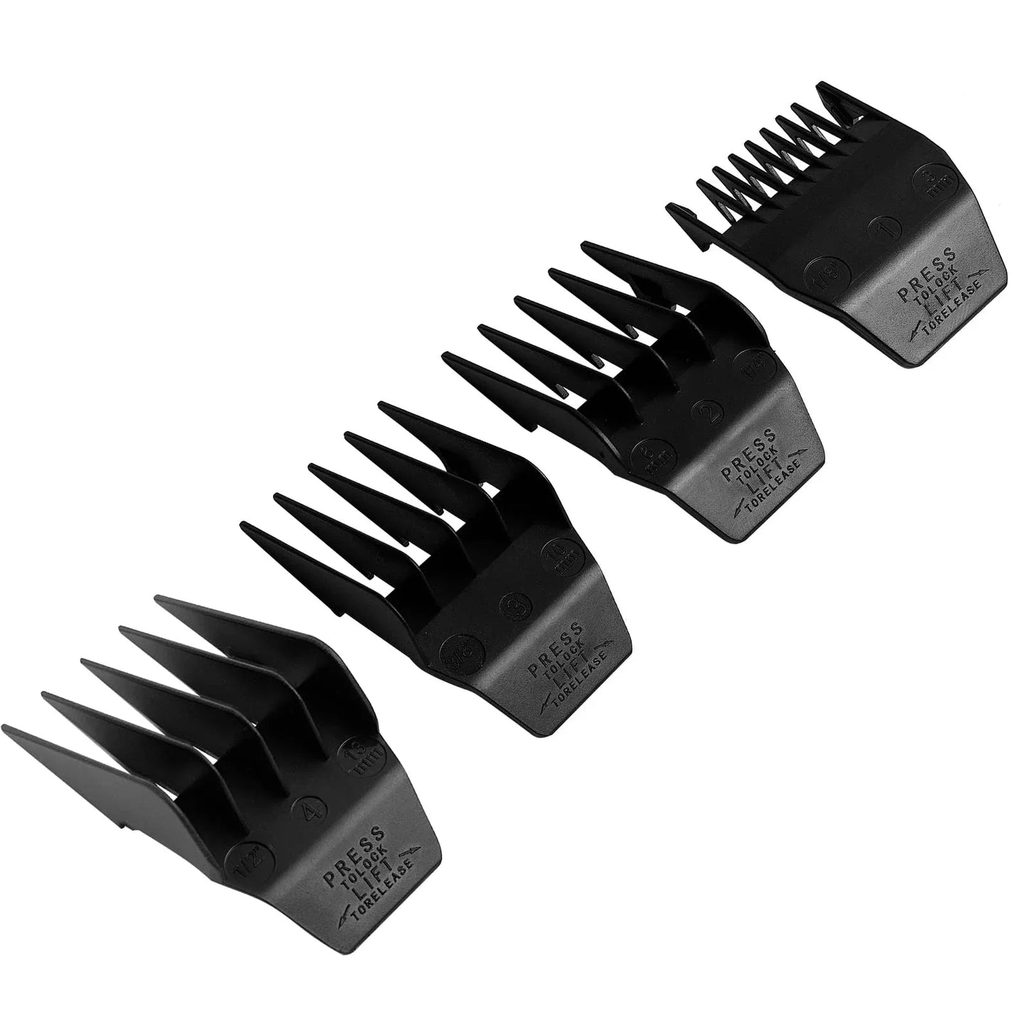 Wahl 4 Pack Peanut/Mag Guide Combs - Black