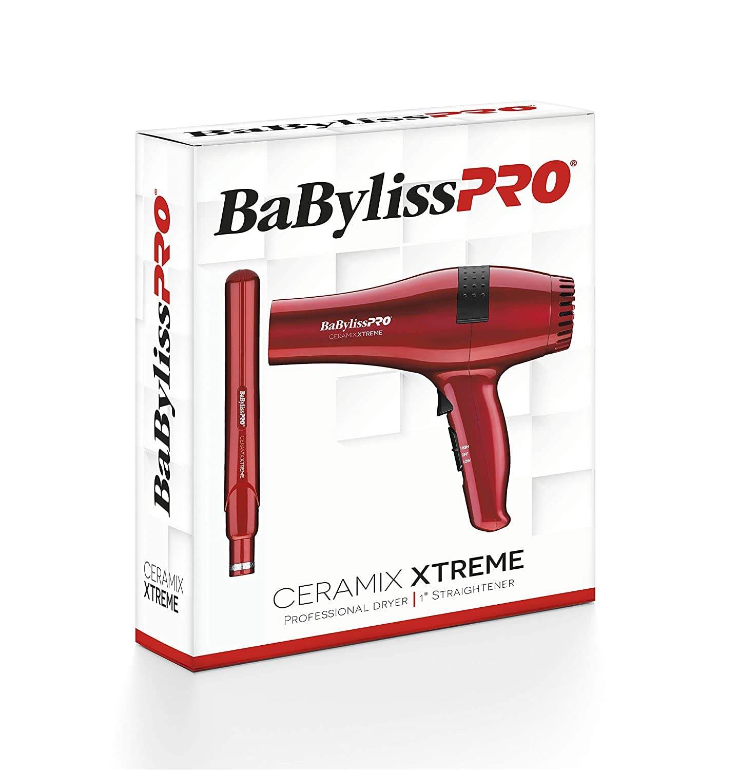 BaBylissPRO Ceramix Xtreme Flat Iron 1" & Hair Dryer