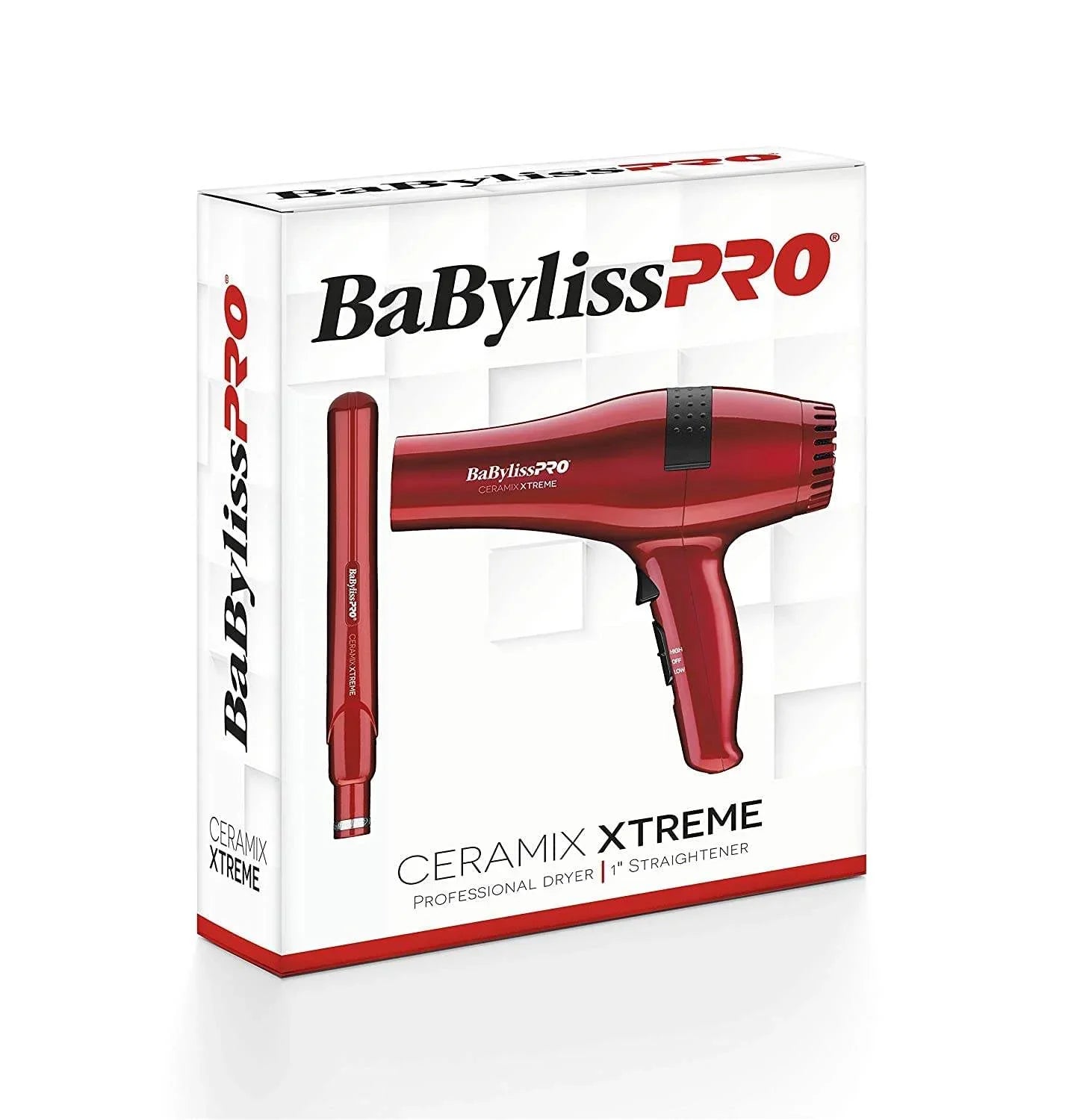 BaByliss Pro Ceramix Xtreme Flat Iron 1" & Hair Dryer