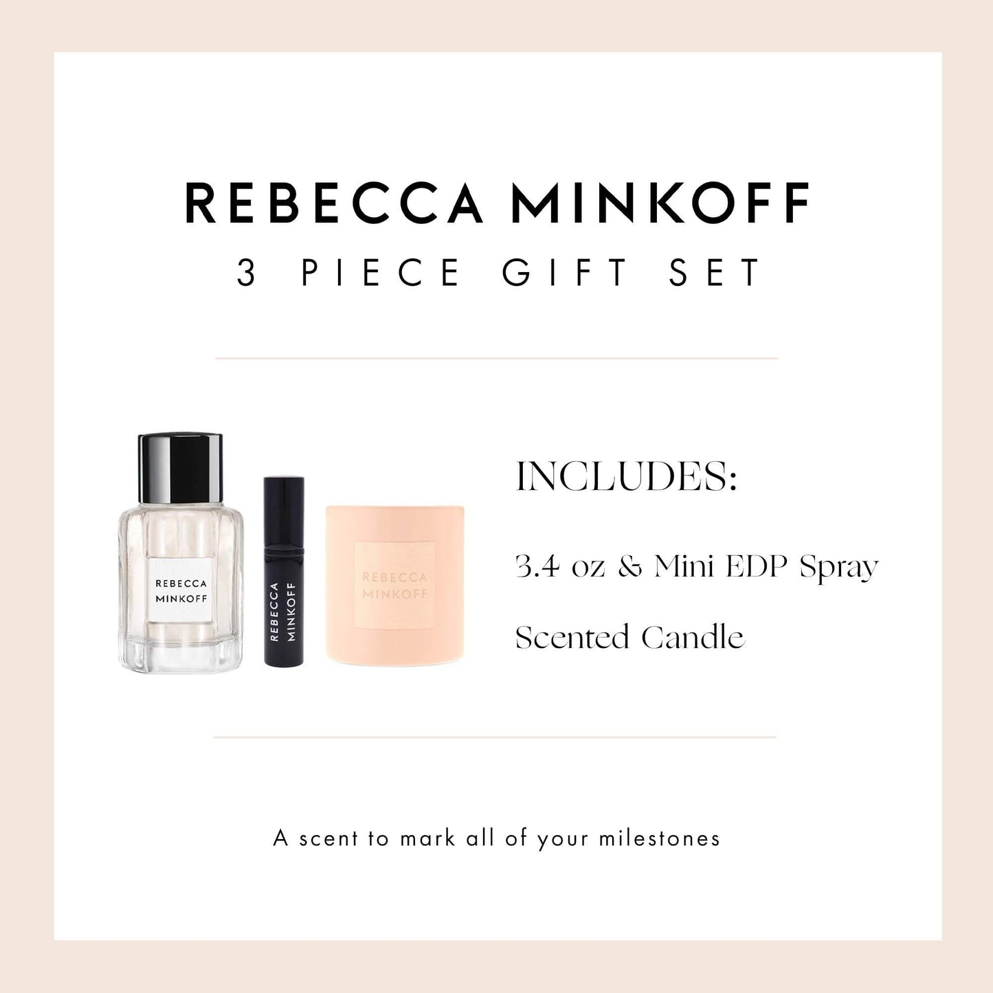 Rebecca Minkoff Fall by Rebecca Minkoff for Women - 3 Pc Gift Set 3.4oz EDP Spray, 14ml EDP Spray, 6.3oz Candle
