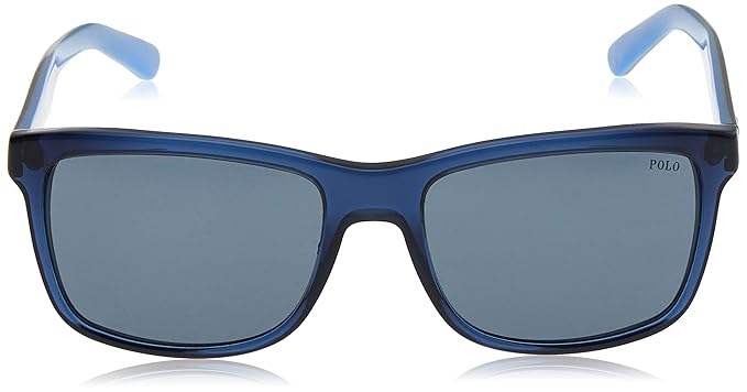 Polo Ralph Lauren PH 4098 5563-87 - Trasparent Blue-Grey Blue by Ralph Lauren for Men - 57-18-145 mm Sunglasses