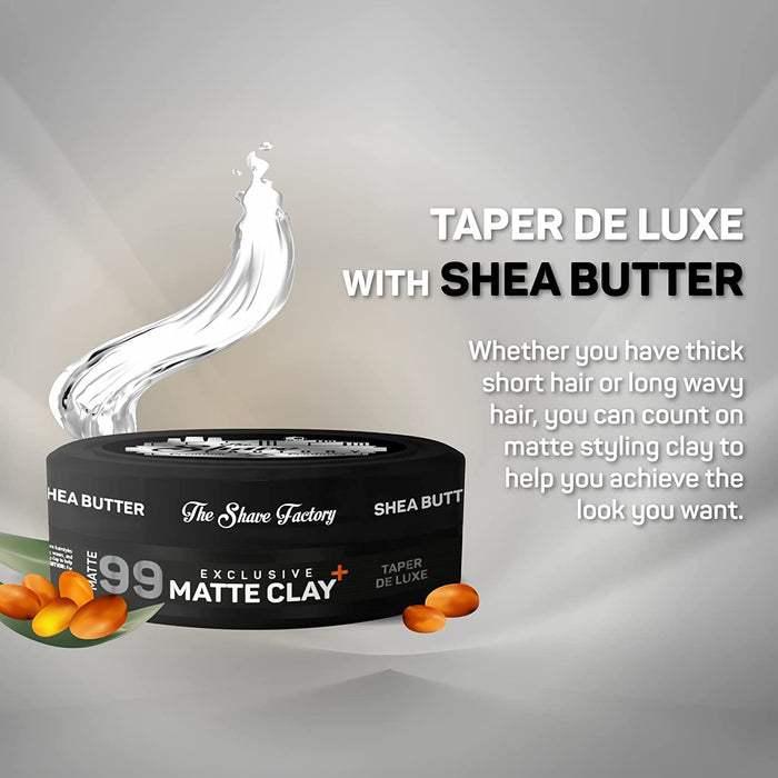 The Shave Factory Exclusive Matte Clay 150ml / 5.07 oz 99 Taper De Luxe TS-9058-99