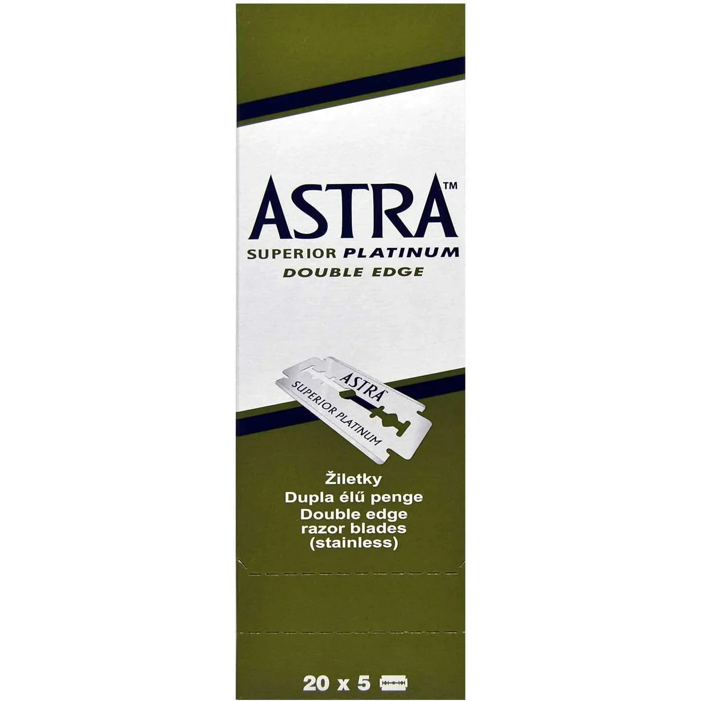 Astra Superior Platinum Double Edge Safety Razor Blade - 5000 Count