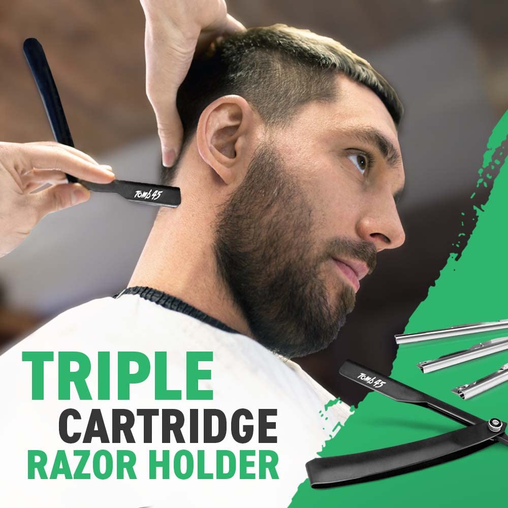 Tomb45 Triple Cartridge Razor Holder - Black 0.6lb