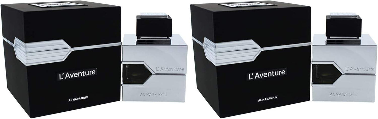 LAventure by Al Haramain for Men - 3.33 oz EDP Spray - Pack of 2