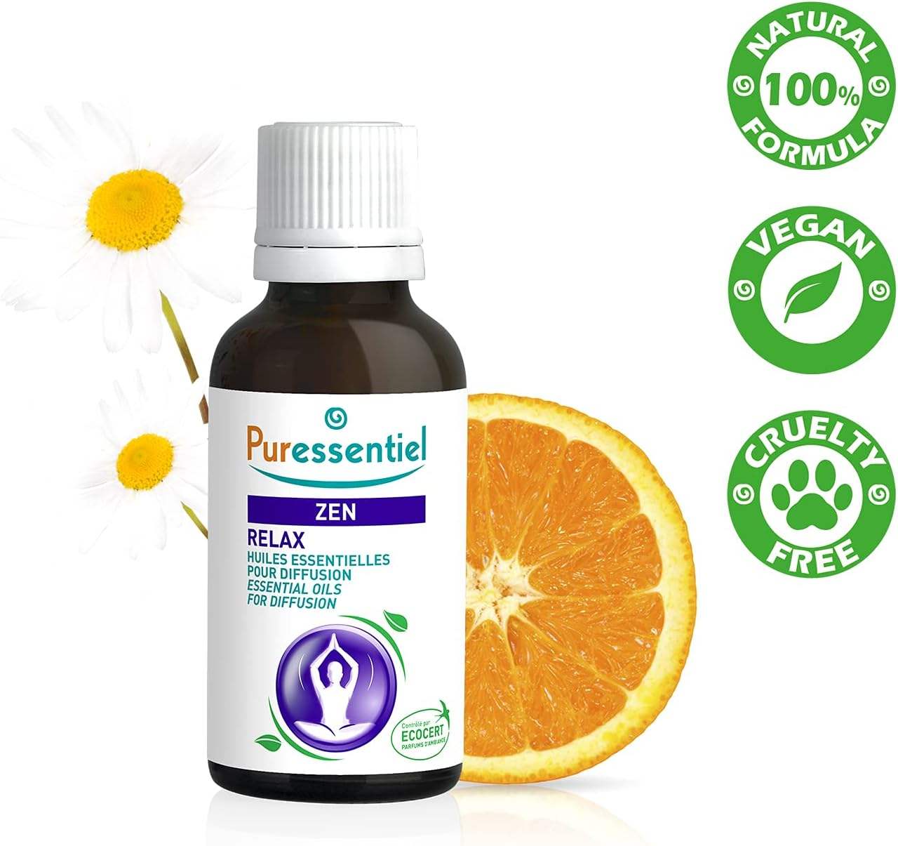 Diffusion Essential Oil - ZEN Relax Blend by Puressentiel for Unisex - 1.01 oz Oil