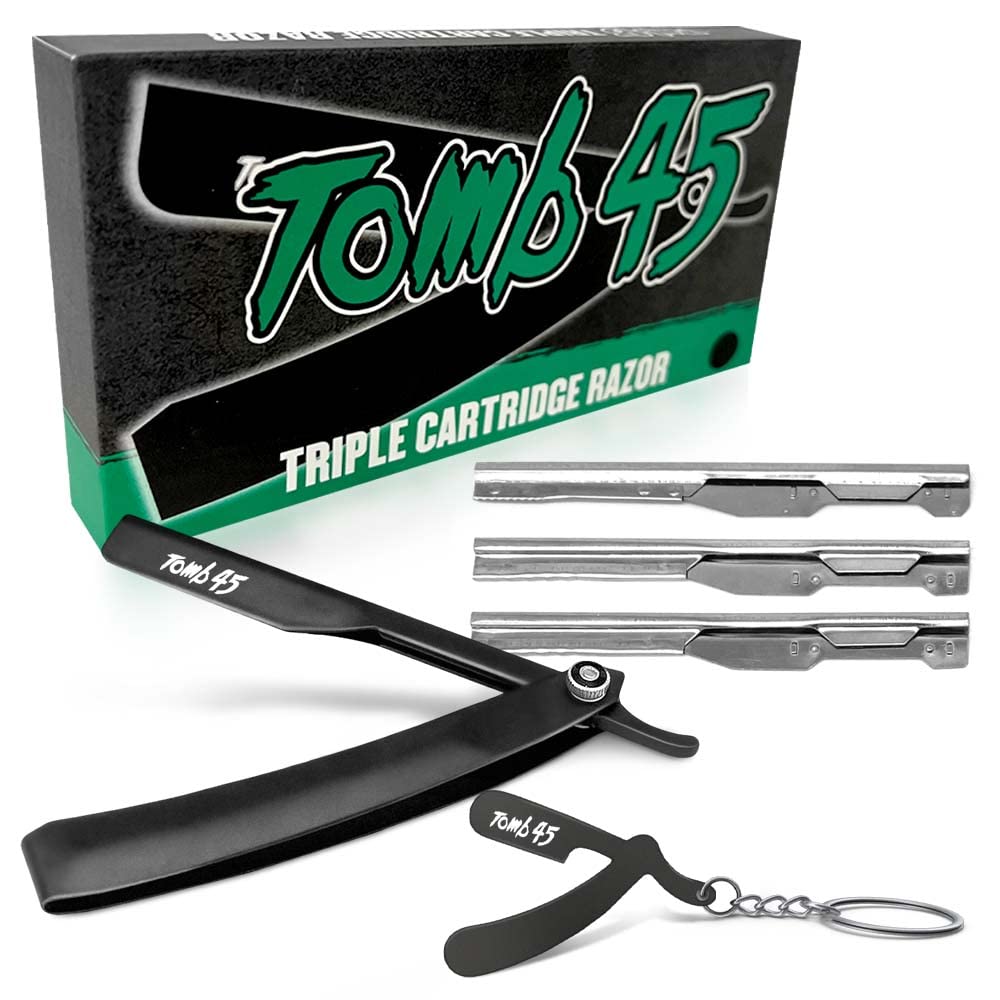 Tomb45 Triple Cartridge Razor Holder - Black 0.6lb