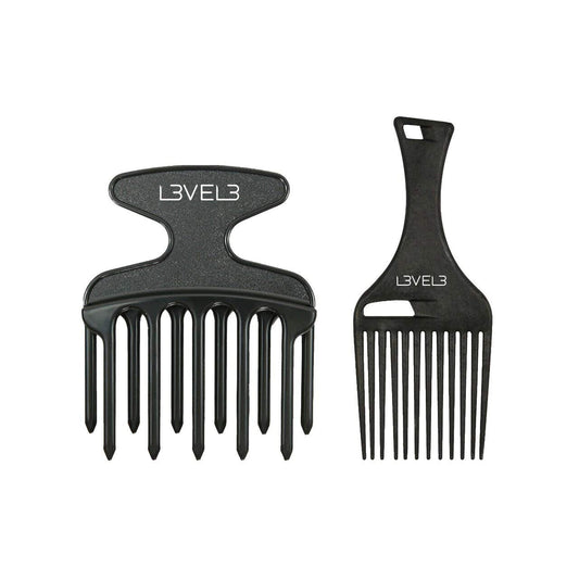 L3VEL3 Hair Pick Comb Set 2 Pc