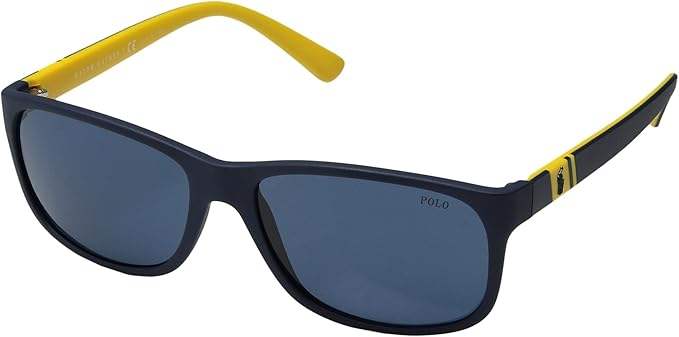 Polo Ralph Lauren PH 4109 558880 - Matte Blue Navy-Blue by Ralph Lauren for Men - 59-17-145 mm Sunglasses