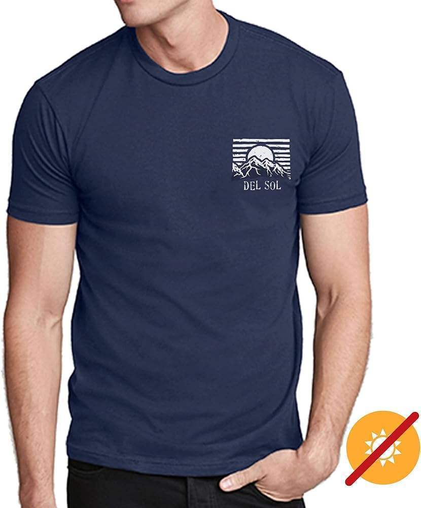 Men Crew Tee - Wanderlsut - Indigo by DelSol for Men - 1 Pc T-Shirt (Small)
