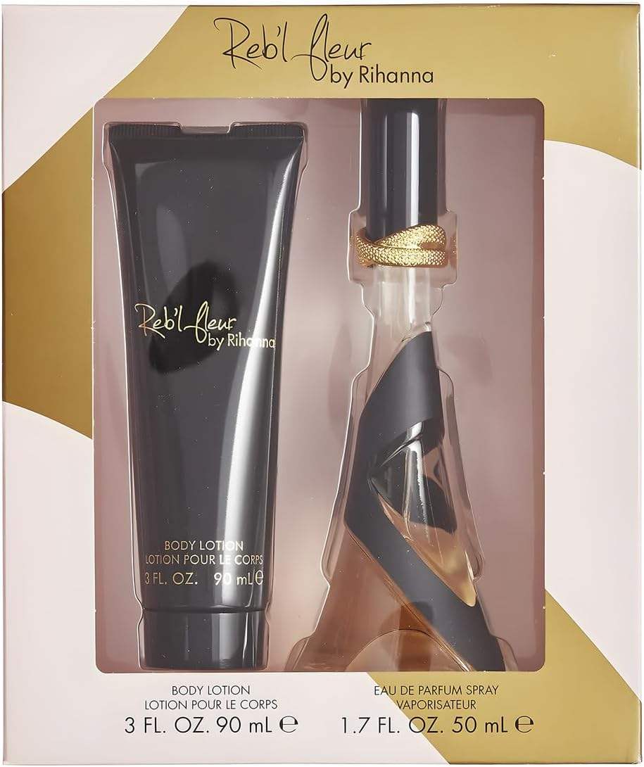 Rebl Fleur by Rihanna for Women - 2 Pc Gift Set 1.7oz EDP Spray, 3oz Body Lotion