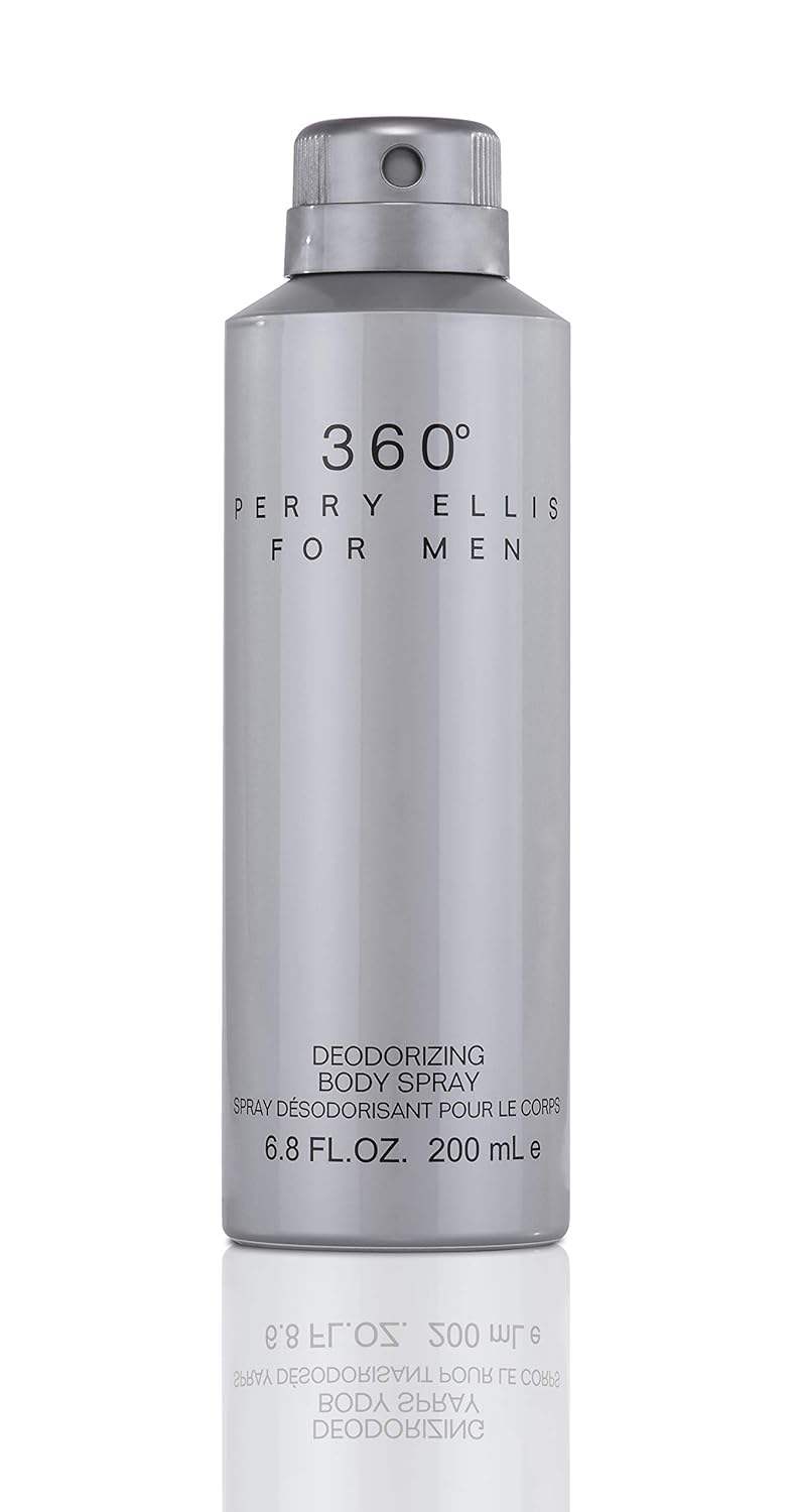360 by Perry Ellis for Men - 4 Pc Gift Set 3.4oz EDT Spray, 6oz Deodorizing Body Spray, 3.0oz Shower Gel, 0.25oz EDT Spray
