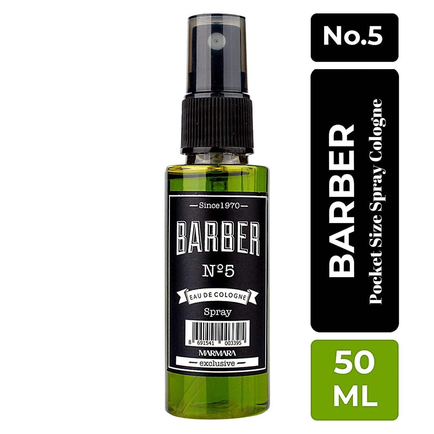 The Shave Factory Straight Edge Razor Kit (Black/Barber No5 Cologne 50ml / 100 Derby Professional Single Edge Razor Blades) - BarberSets