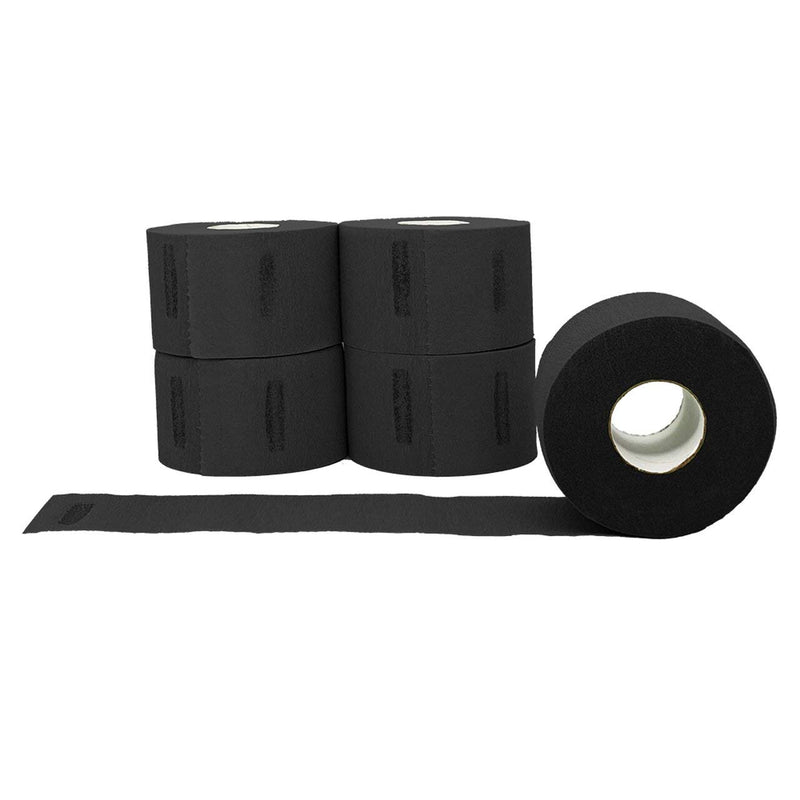 LV3 5 ROLLS (100EACH) NECK PAPER BLACK