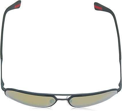 Prada SPS 56R UFI-5N2 - Green Rubber-Dark Brown Gold Polarized by Prada for Men - 60-14-140 mm Sunglasses