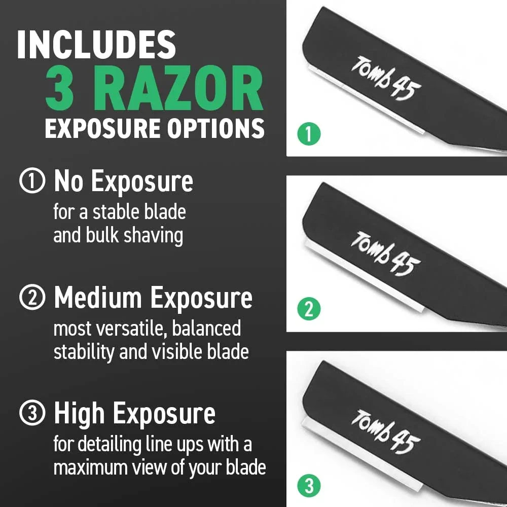 Tomb45 Triple Cartridge Razor Holder - Black 0.6lb