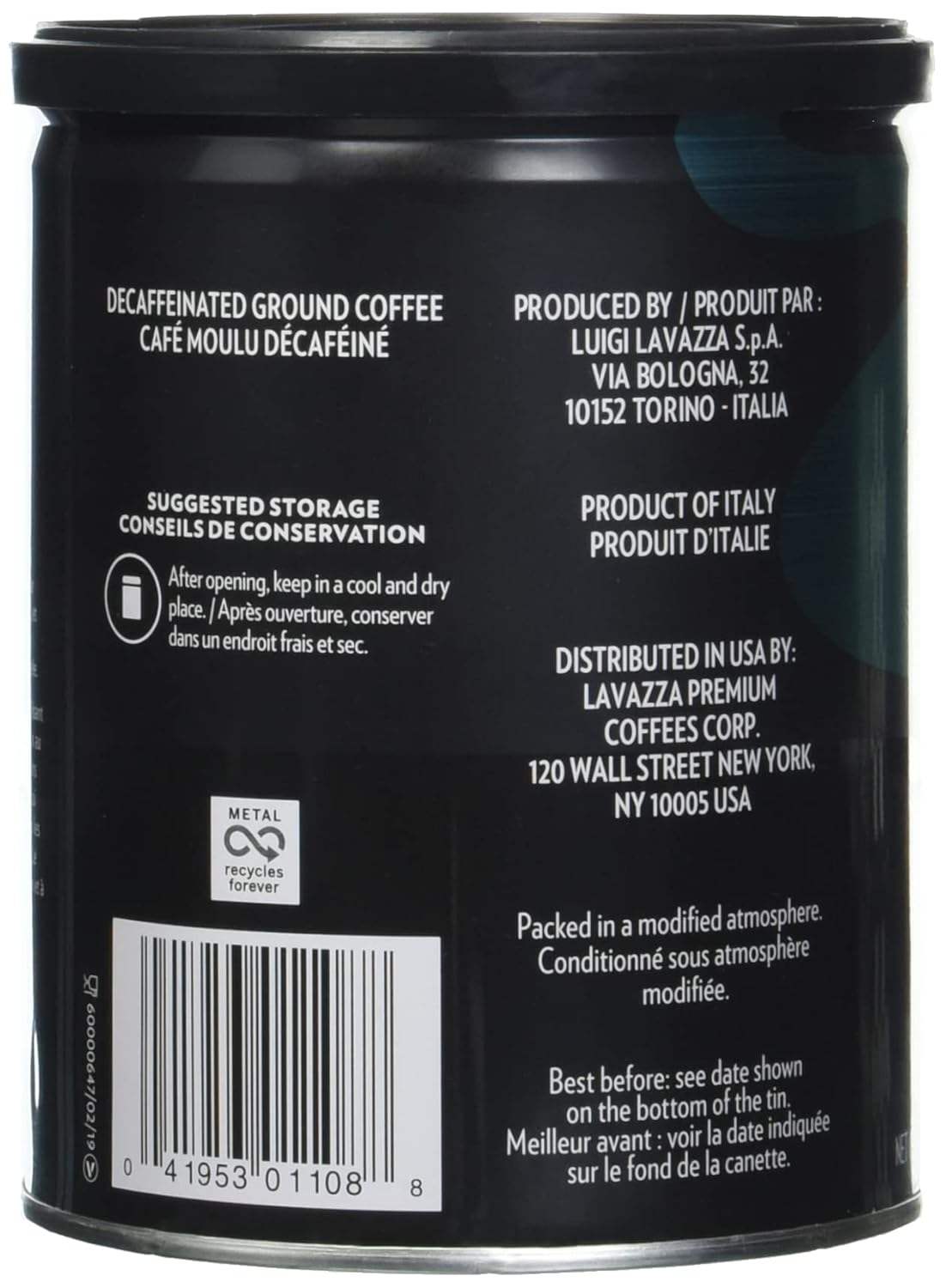 Espresso Decaffeinato Medium Roast Ground Coffee by Lavazza for Unisex - 8 oz Coffee