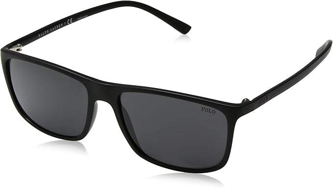 Polo Ralph Lauren PH 4115 5284-87 - Matte Black-Dark Grey by Ralph Lauren for Men - 57-16-145 mm Sunglasses