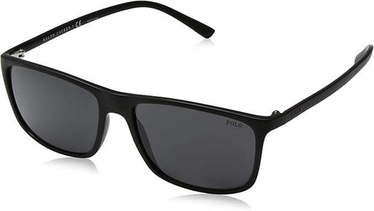 Polo Ralph Lauren PH 4115 5284-87 - Matte Black-Dark Grey by Ralph Lauren for Men - 57-16-145 mm Sunglasses