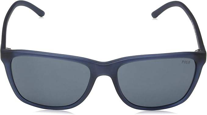 Polo Ralph Lauren PH 4108 5276-87 - Matte Crystal Blue-Blue Grey by Ralph Lauren for Men - 57-17-145 mm Sunglasses