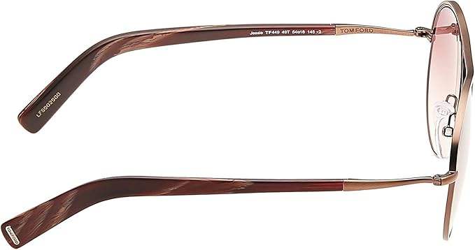 Tom Ford TF449 49T Jessie - Matte Dark Brown-Gradient Bordeaux by Tom Ford for Men - 54-18-145 mm Sunglasses