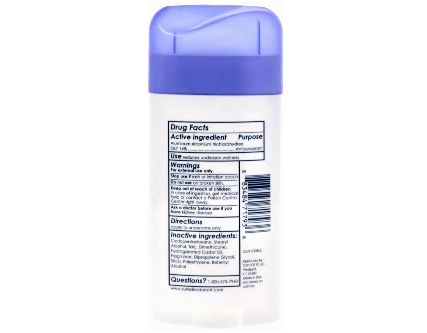 Invisible Solid Anti-Perspirant Deodorant - Fresh and Cool by Sure for Unisex - 2.6 oz Deodorant Stick