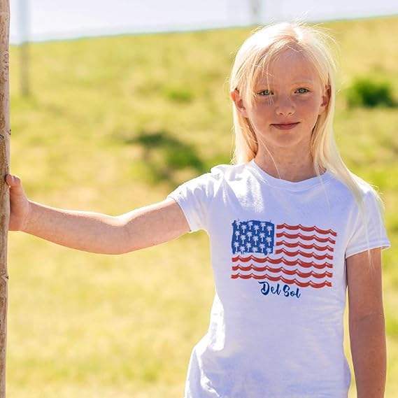 Kids Crew Tee - Tropical Americana by DelSol for Kids - 1 Pc T-Shirt (YS)